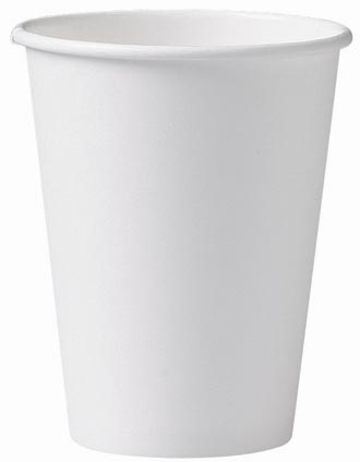 Drinkbeker uit karton Conpax 250ml Ø90mm wit (1000)