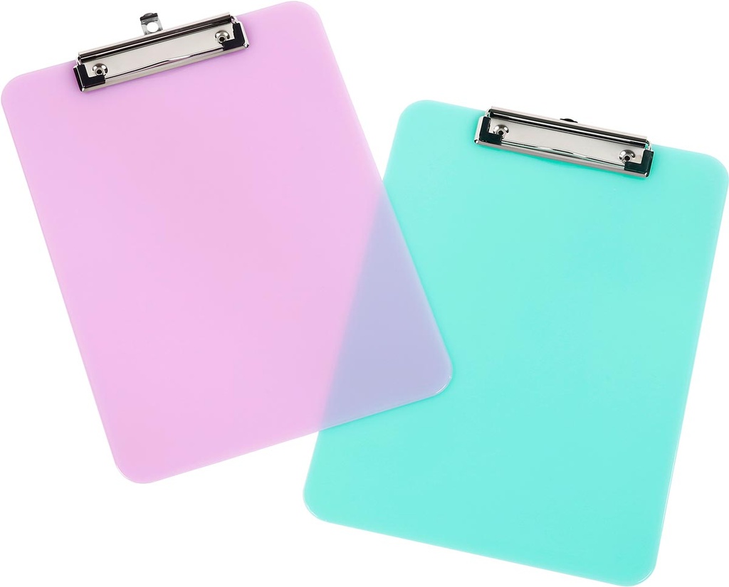 Klemplaat Viquel Propysoft polystyreen A4 22,5x31,5cm assorti pastel paars en pastel groen