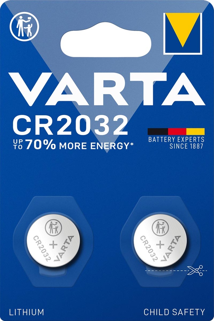 Knoopcelbatterij Varta Lithium CR2032 (2)