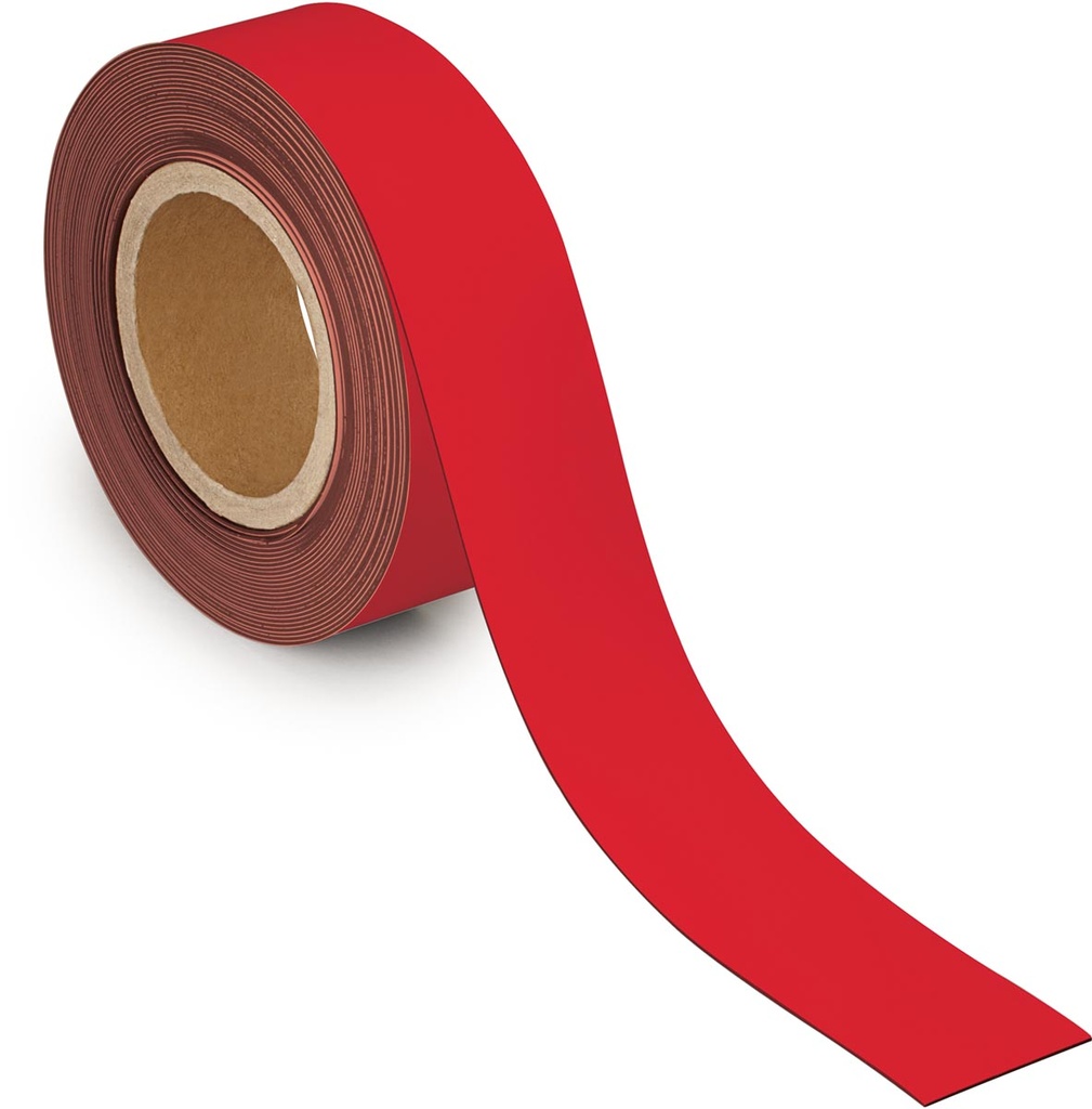 Magnetisch etiketband MAUL beschrijf- en wisbaar 50mmx10m rood