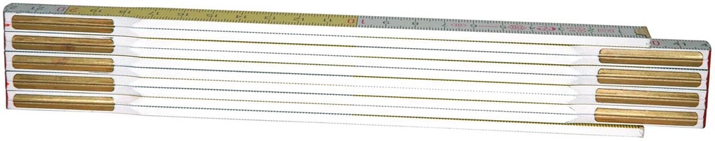 Duimstok vouwmeter Stanley 15mmx2m wit/geel