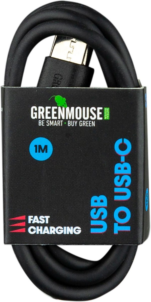 Kabel Greenmouse USB-A naar USB-C lengte 1m zwart