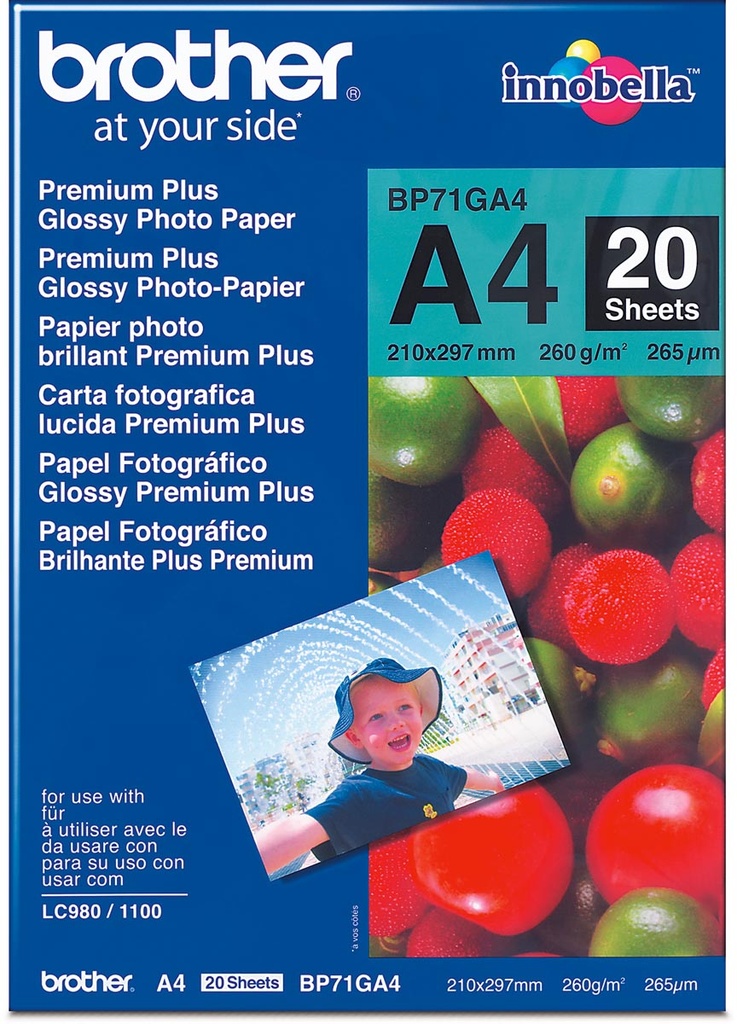 Fotopapier Brother glossy A4 260g (20)