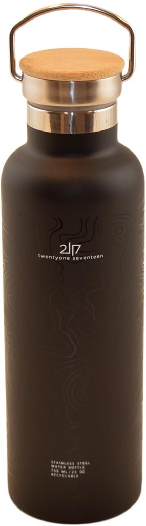 Veldfles 2117 RVS dubbelwandig 750ml zwart