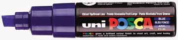 Paintmarker Uni-ball Posca schuine punt 8mm blauw