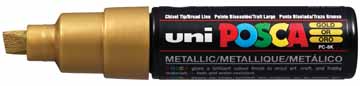 Paintmarker Uni-ball Posca schuine punt 8mm goud