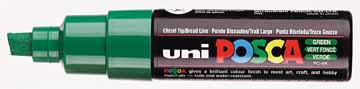 Paintmarker Uni-ball Posca schuine punt 8mm groen