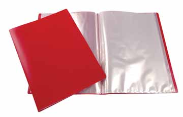 Showalbum Beautone PP A4 30 tassen soepele cover rood