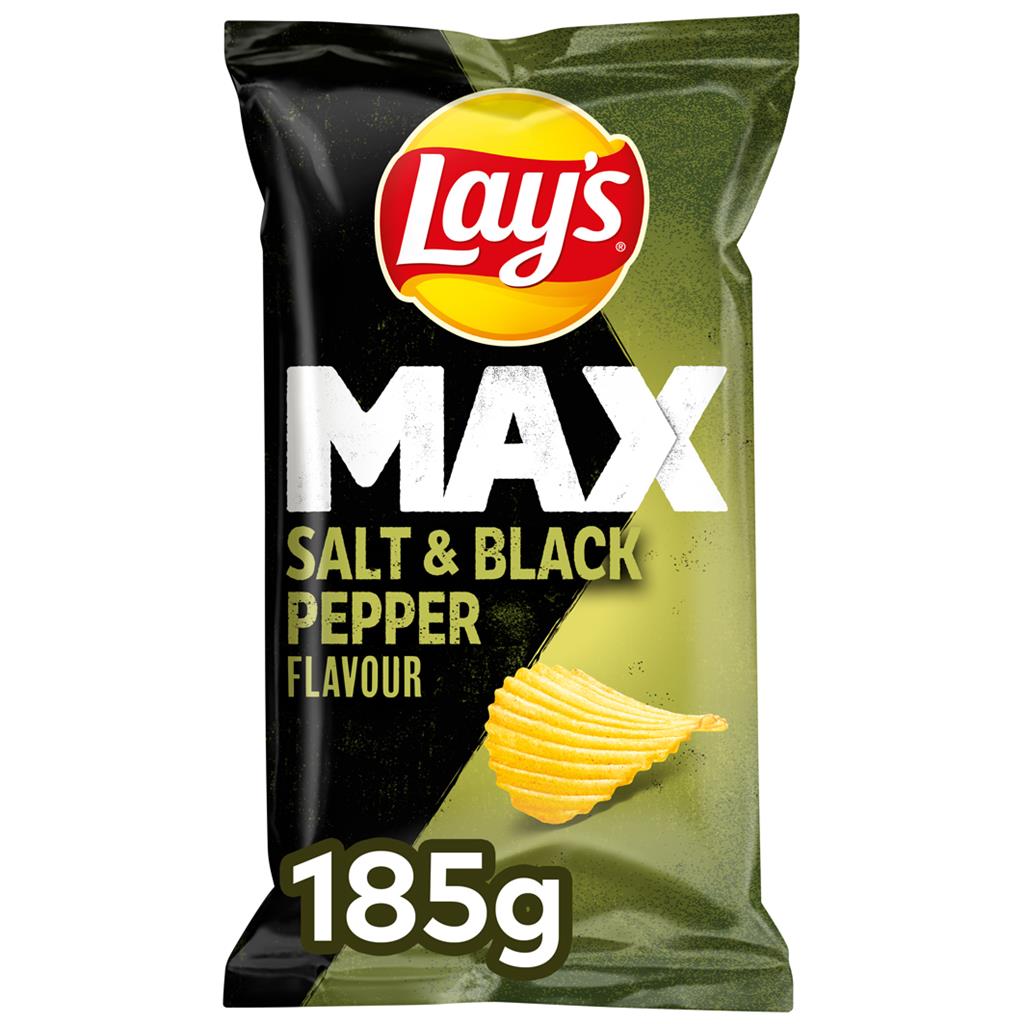 Chips Lay's max salt & pepper 22x185gr