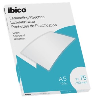 Lamineerhoes Ibico Gloss A5 2x75 micron (100)