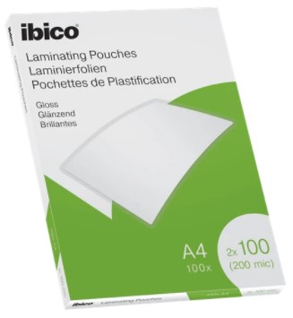 Lamineerhoes Ibico Gloss A4 2x100 micron (100)