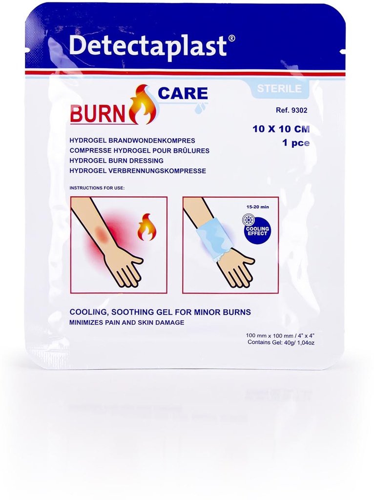 Burn Care hydrogel compres Detectaplast brandwonden 10x10cm