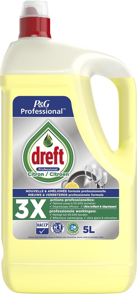 Handafwasmiddel Dreft Professional citroen fles 5L