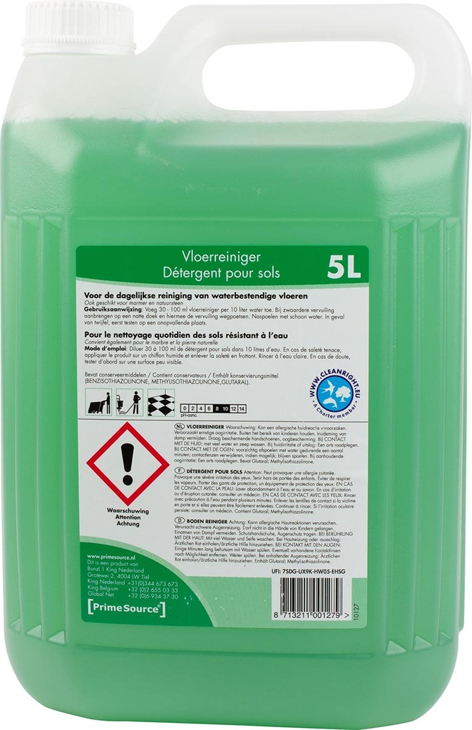 Vloerreiniger Primesource fles 5L