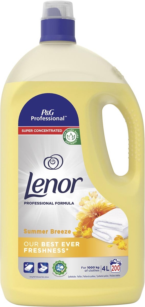 Wasverzachter Lenor Professional summer breeze fles 4L