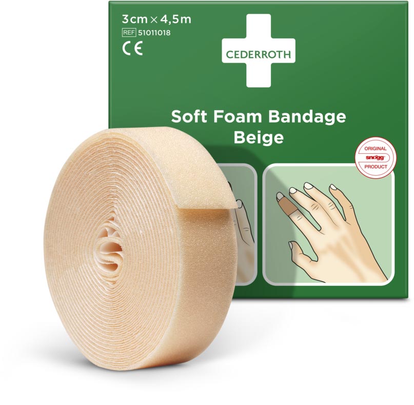 Zelfklevend schuimverband Cederrotch 3cmx4,5m beige