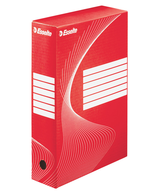 Archiefdoos Esselte Boxycolor karton A4/folio 250x80x352mm rood (25)