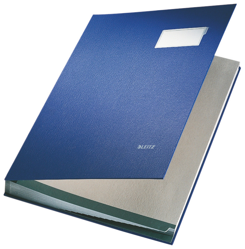 Handtekenmap Leitz PP folio 20-vaks blauw