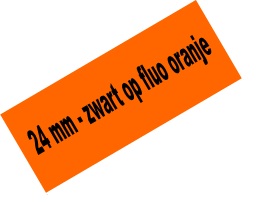 Tape Brother P-Touch TZE-B51 24mm zwart op fluo oranje