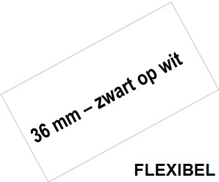 Tape Brother P-Touch TZE-FX261 36mm zwart op wit flexibel