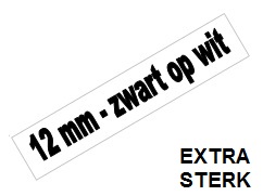 Tape Brother P-Touch TZE-S231 12mm zwart op wit extra sterk