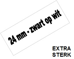 Tape Brother P-Touch TZE-S251 24mm zwart op wit extra sterk