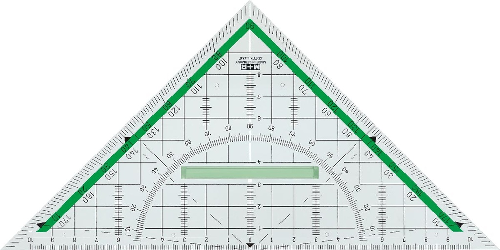 Geodriehoek M+R Green Line 22cm