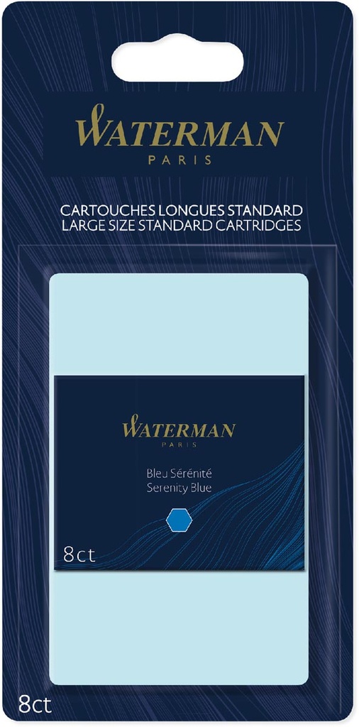 Inktpatronen Waterman Standard Long blauw (Serenity) (8)