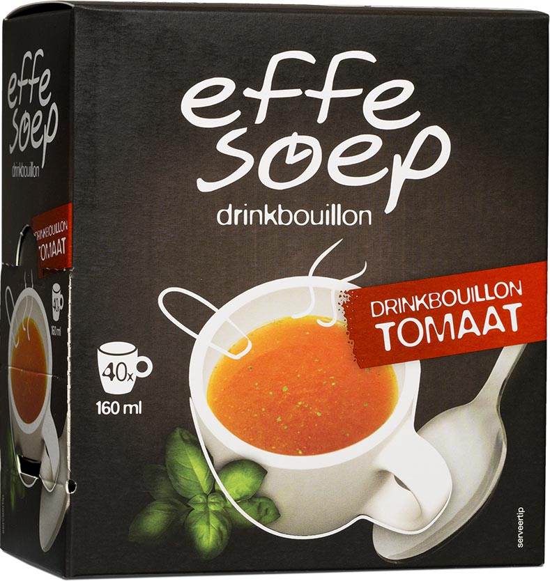 Soep Effe Soep drinkbouillon tomaat 160ml (40)