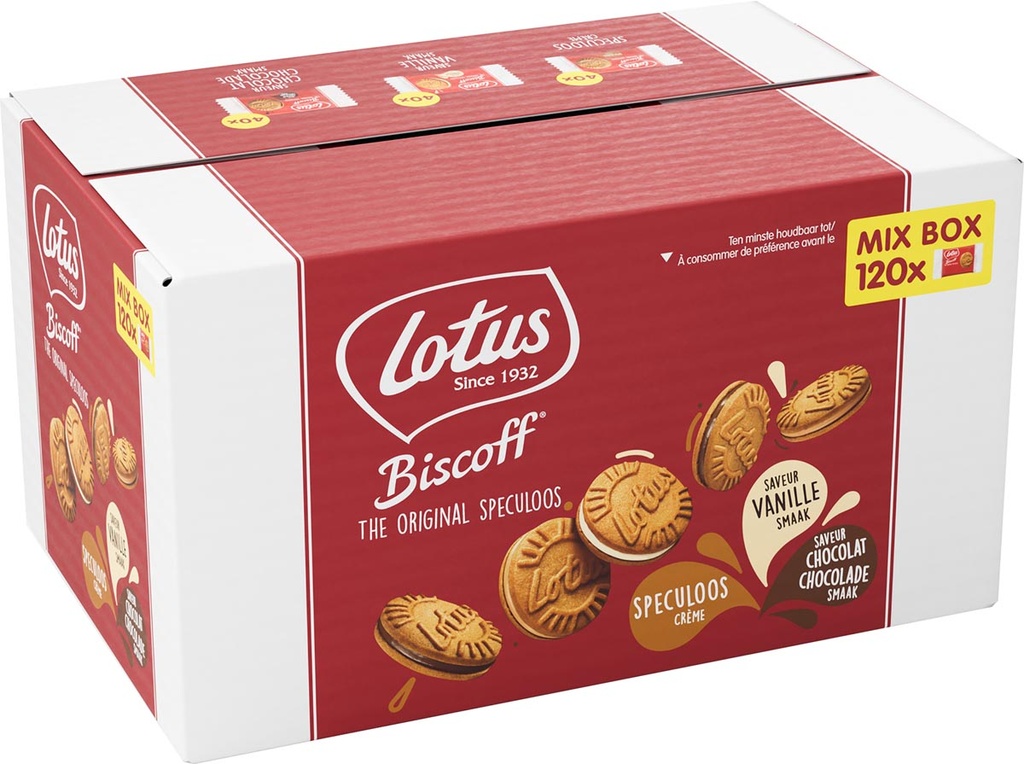 Koekjes Lotus gevulde speculoos Mix Box (120)