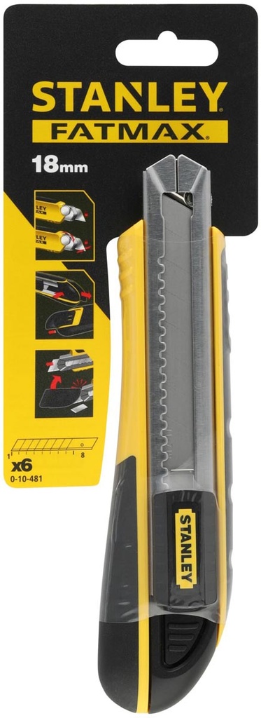 Cutter Stanley Fatmax 18mm zwart/geel