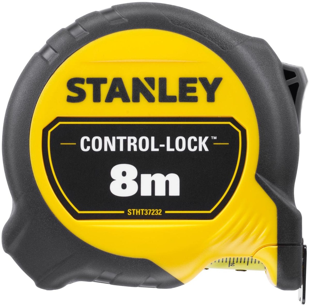 Rolmeter Stanley Control-Lock 8mx25mm zwart/geel