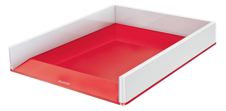 Brievenbak Leitz WOW PS A4 metallic wit/rood