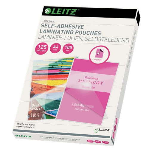 Lamineerhoes Leitz A4 2x125micron zelfklevend (100)