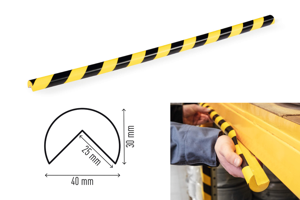 Hoekbeschermingsprofiel Durable C25R geel/zwart