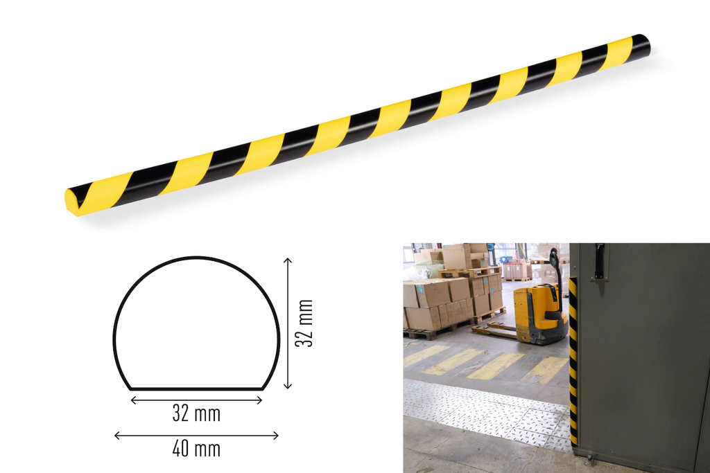 Oppervlakte beschermingsprofiel Durable S32R geel/zwart