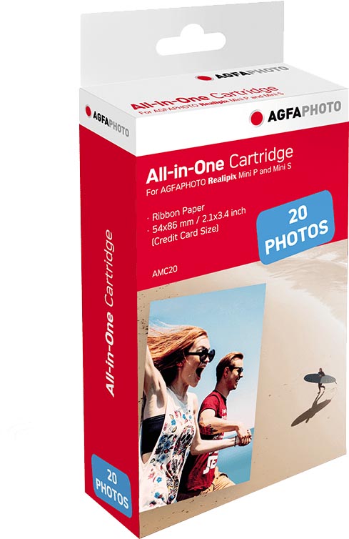 Vulling voor fotoprinter AgfaPhoto Realipix Mini P cartridge en 20vel fotopapier