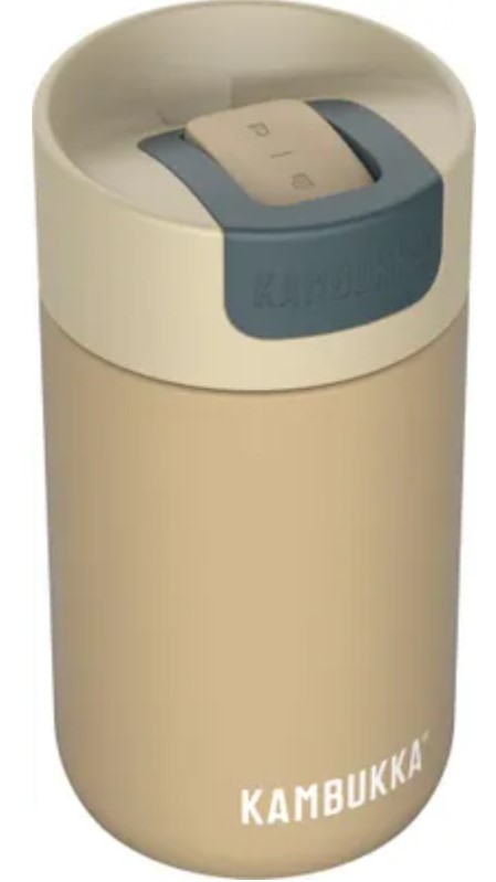 Thermosbeker Kambukka Olympus 300ml Latte dubbelwandig met switch deksel beige