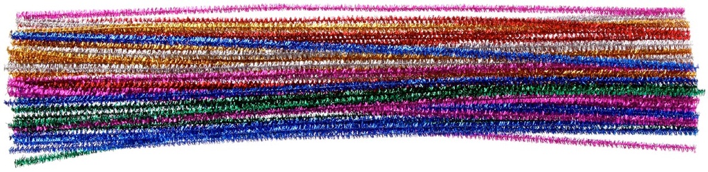 Chenilledraad Bouhon 50cmx6mm glitter assorti (50)