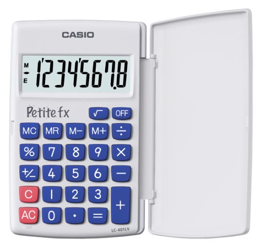 Zakrekenmachine Casio Petite FX wit