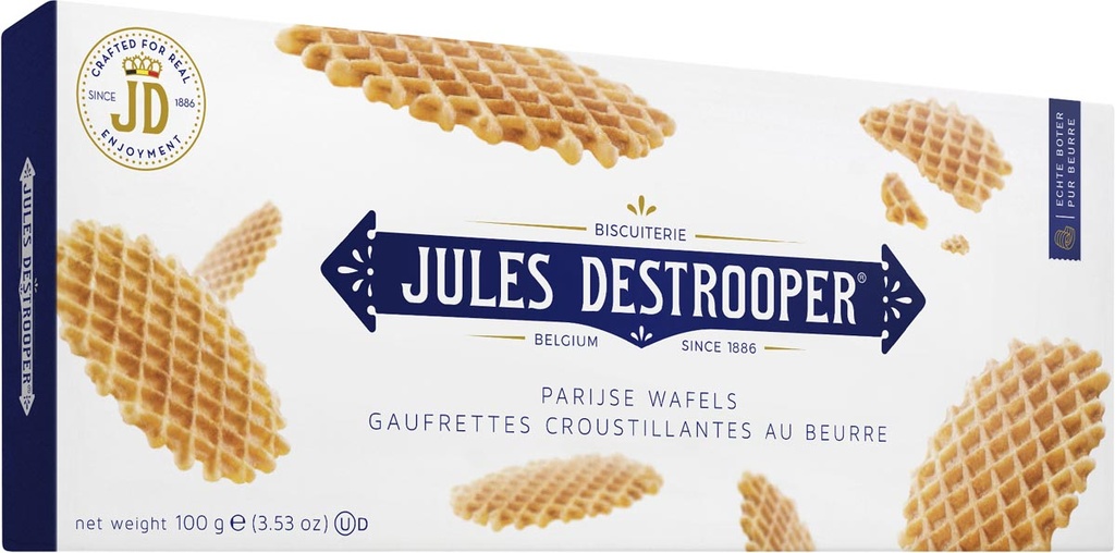 Wafel Jules Destrooper Parijse wafels doos 100g