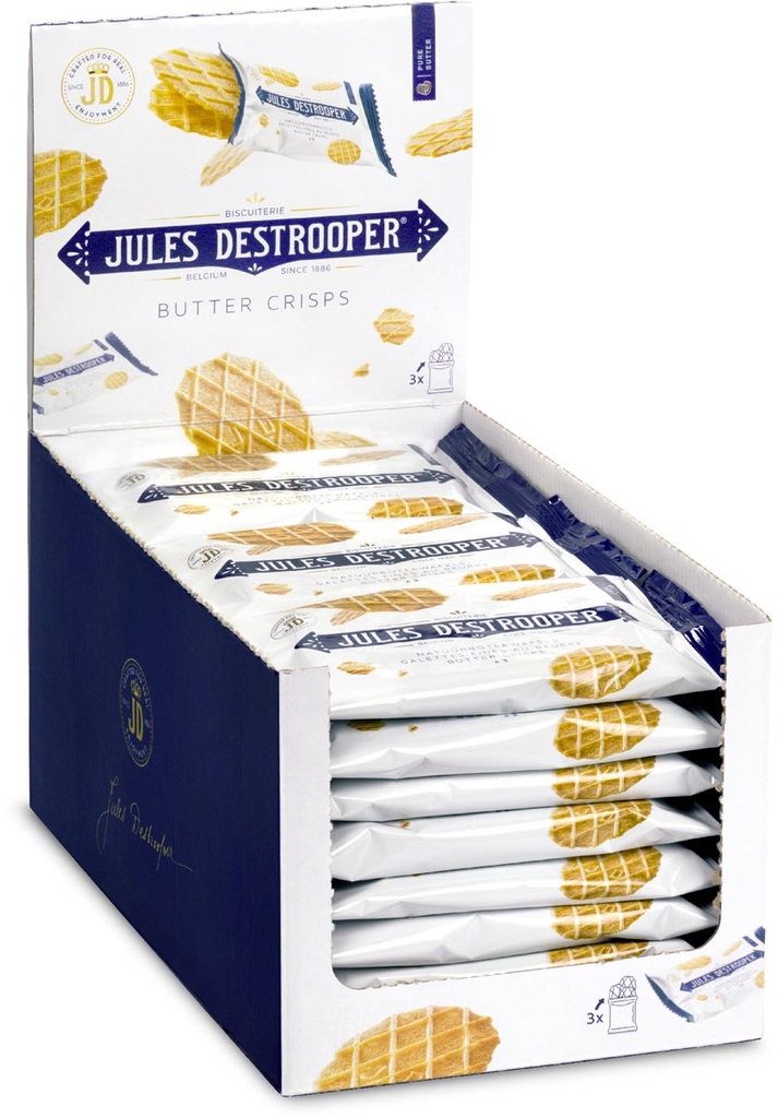 Boterwafels Jules Destrooper verpakt per 3