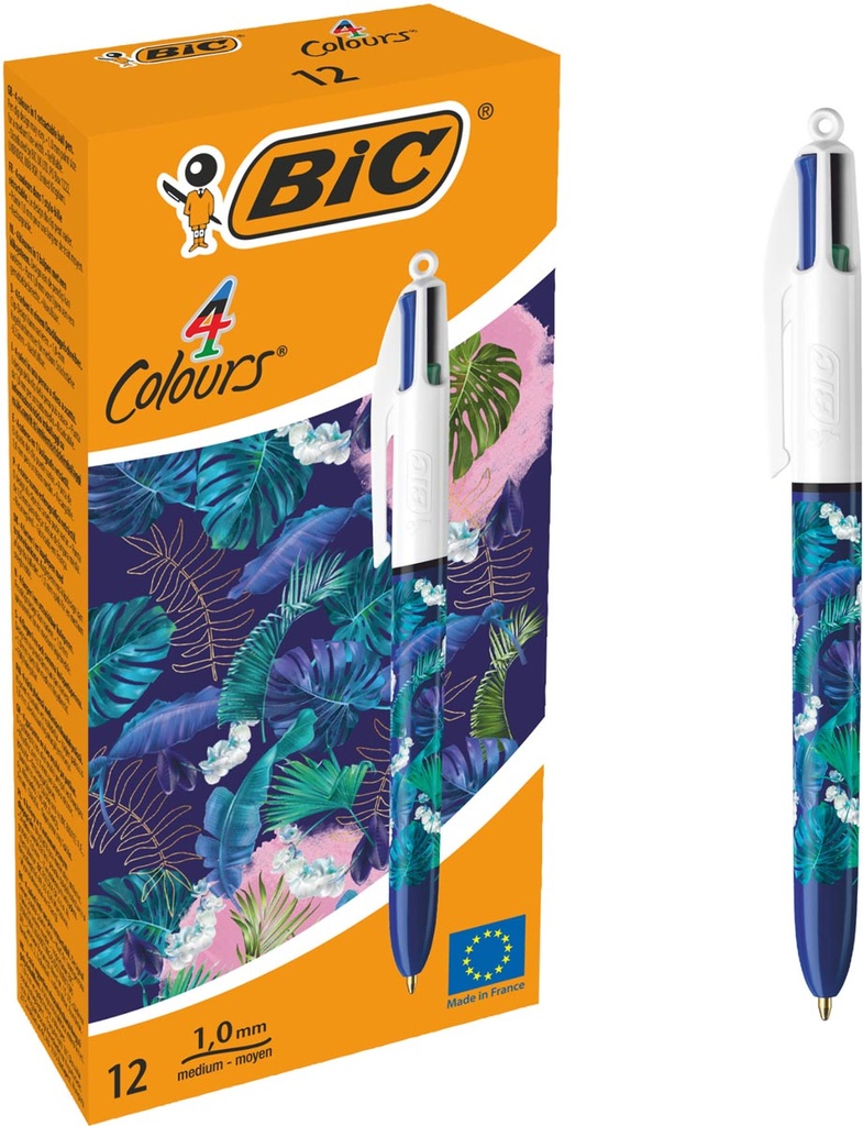 Balpen Bic 4 Colours Decors Botanical Universe medium punt (12)