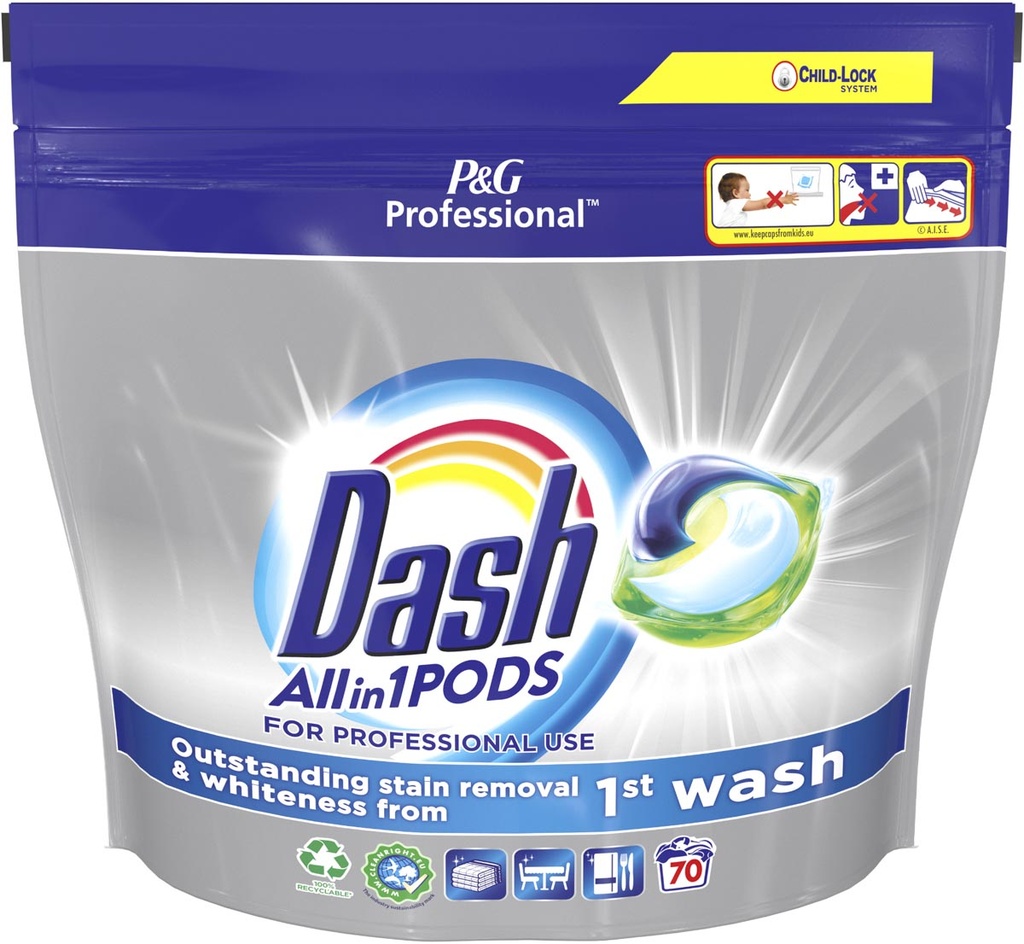 Wasmiddel Dash Professional All-in-1 Regular (70)