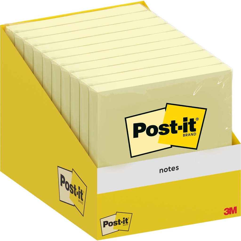 Memoblok Post-it Notes 76x76mm 100vel kanariegeel