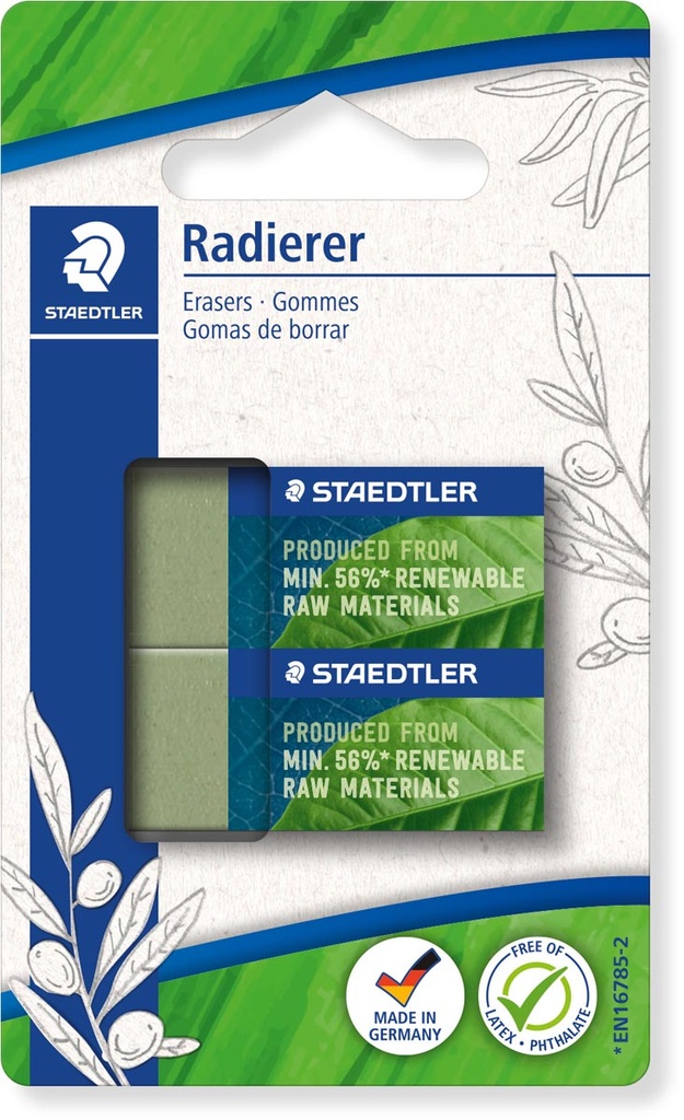 Gum Staedtler Eco 43x19x13mm olijfgroen (2)