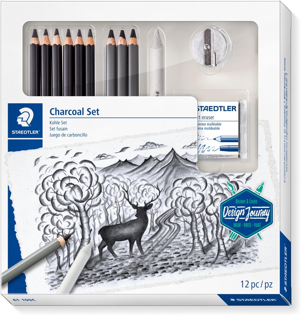 Houtskool Staedtler Charcoal Set assorti (12)