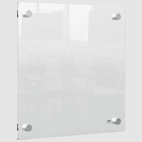 Memobord Nobo acryl 30x30cm voor muurbevestiging transparant