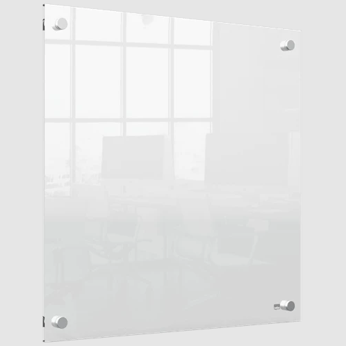 Memobord Nobo acryl 45x45cm voor muurbevestiging transparant