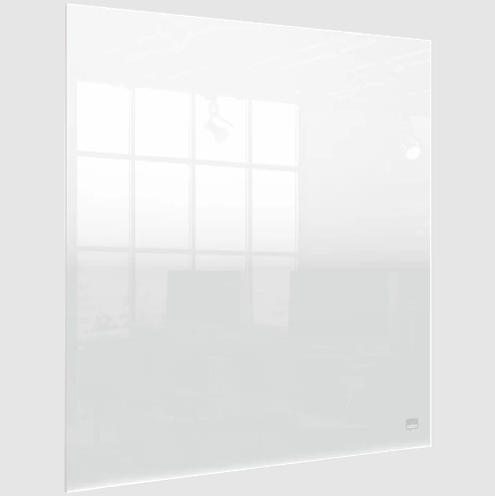 Memobord Nobo acryl 45x45cm voor muurbevestiging of desktop gebruik transparant